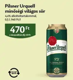EcoFamily Pilsner Urquell minőségi világos sör ajánlat
