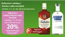 EcoFamily Ballantine's whiskey/absolut vodka ajánlat