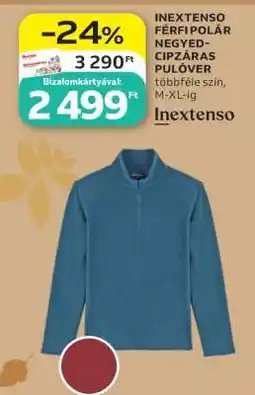 Auchan Inextenso férfi polár negyedcipzáras pulóver ajánlat