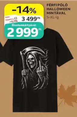 Auchan FÉRFI PÓLÓ HALLOWEEN MINTÁVAL ajánlat