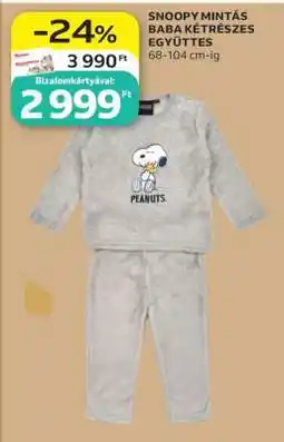 Auchan SNOOPY MINTÁS BABA KÉTRÉSZES EGYÜTTES ajánlat