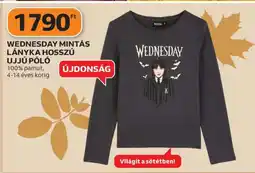 Auchan WEDNESDAY MINTÁS LÁNYKA HOSSZÚ UJJÚ PÓLÓ ajánlat