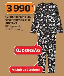 Auchan Gyermek pizsama foszforeszkáló mintával ajánlat