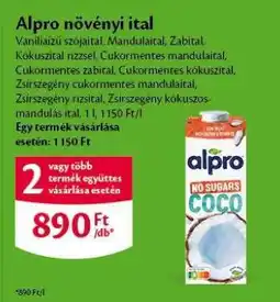 EcoFamily Alpro növényi ital ajánlat
