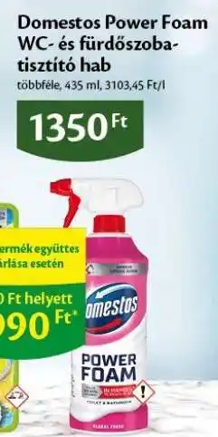 EcoFamily Domestos Power Foam WC és fürdőszoba tisztító hab ajánlat