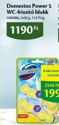 EcoFamily Domestos Power 5 WC-frissítő blokk ajánlat