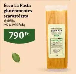 EcoFamily Ecco La Pasta gluténmentes száraztészta ajánlat