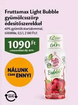 EcoFamily Fruttamax Light Bubble gyümölcsszörp édesítőszerekkel ajánlat