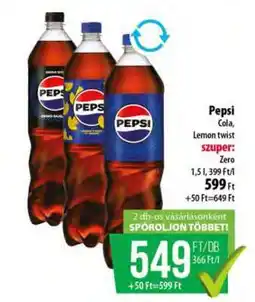 Coop Pepsi Cola, Lemon twist, Zero ajánlat