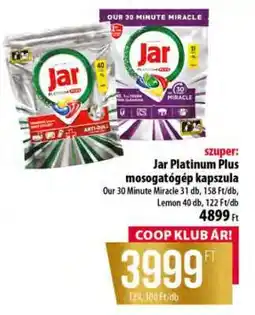 Coop JAR Platinum / Plus mosogatógép-kapszula ajánlat