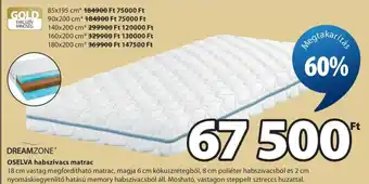 DREAMZONE OSELYA habszivacs matrac