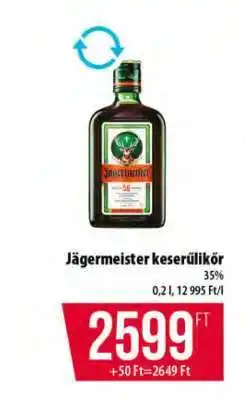 Coop Jägermeister keserűlikőr ajánlat