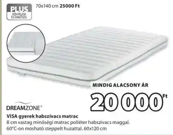 DREAMZONE VISA gyerek habszivacs matrac