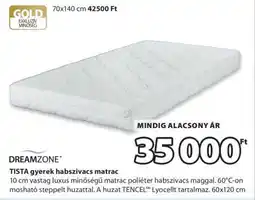 JYSK DREAMZONE TISTA gyerek habszivacs matrac ajánlat