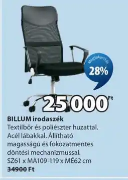JYSK BILLUM irodaszék ajánlat