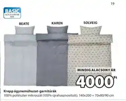 JYSK KREPP ÁGYNEMŰHUZAT-GARNITÚRÁK ajánlat