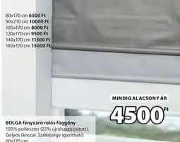 JYSK BOLGA fényzáró rolós függöny ajánlat