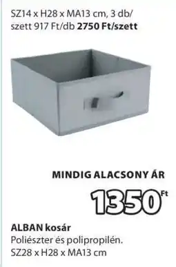 JYSK ALBAN kosár ajánlat