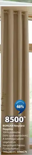 JYSK BORGAN fényzáró függöny ajánlat