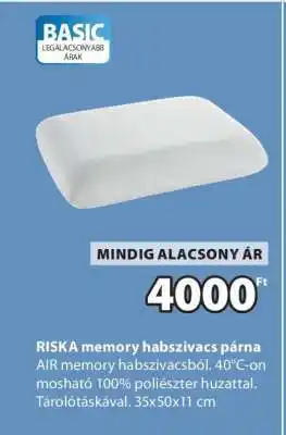 JYSK RISKA memory habszivacs párna ajánlat