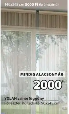 JYSK YXLAN zsinórfüggöny ajánlat