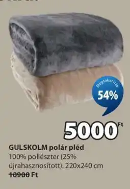 JYSK GULSKOLM polár pléd ajánlat