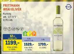 Metro Frittmann Irsai Olivér ajánlat