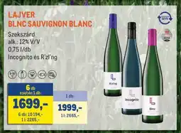 Metro LAJVER “BLNC” SAUVIGNON BLANC ajánlat