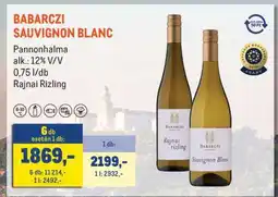 Metro BABARCZI SAUVIGNON BLANC ajánlat
