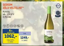 Metro GEDEON ZÖLD VELTELINI ajánlat