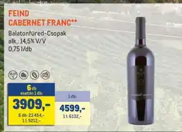 Metro FEIND CABERNET FRANC ajánlat