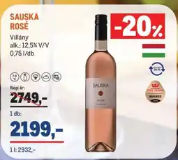 Metro Sauska Rosé ajánlat