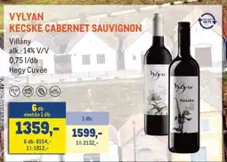 Metro Vylyan Kecske Cabernet Sauvignon ajánlat