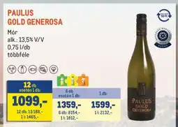 Metro PAULUS GOLD GENEROSA ajánlat
