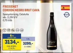 Metro FREIXENET CORDON NEGRO BRUT CAVA ajánlat