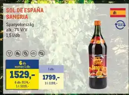 Metro SOL DE ESPAÑA SANGRIA ajánlat