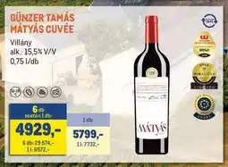 Metro Günzer Tamás Mátyás Cuvée ajánlat