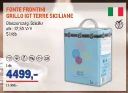 Metro FONTE FRONTINI GRILLO IGT TERRE SICILIANE ajánlat