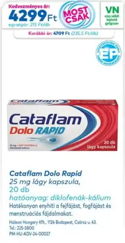 Gyöngy Patikák Cataflam Dolo Rapid ajánlat