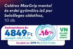 Gyöngy Patikák Coldrex MaxGrip mentol és erdei gyümölcs ízű por ajánlat