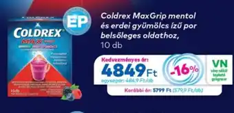 Coldrex MaxGrip mentol és erdei gyümölcs ízű por