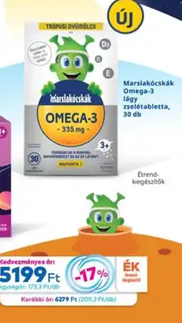 Gyöngy Patikák Marslakócskák Omega-3 lágy zselétabletta ajánlat