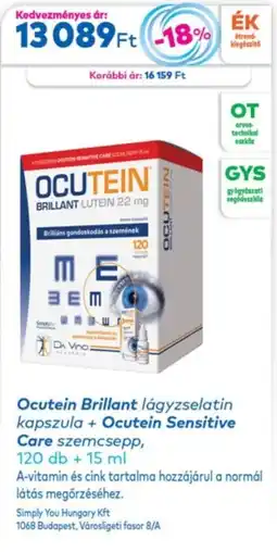 Gyöngy Patikák Ocutein brillant ajánlat