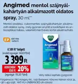Pingvin Patika Angimed mentol szájnyálkahártya ajánlat