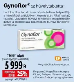 Pingvin Patika Gynoflor 12 hüvelytabletta ajánlat