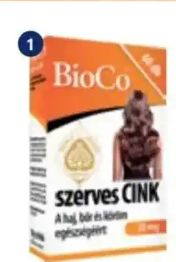 Benu Gyógyszertárak BioCo szerves cink tabletta ajánlat