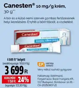 Pingvin Patika Canesten krém ajánlat