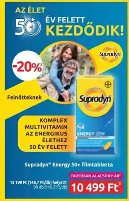 Benu Gyógyszertárak Supradyn Energy 50+ ajánlat