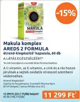 Benu Gyógyszertárak Makula komplex ajánlat