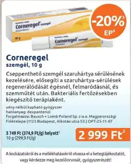 Benu Gyógyszertárak Corneregel szemgél ajánlat